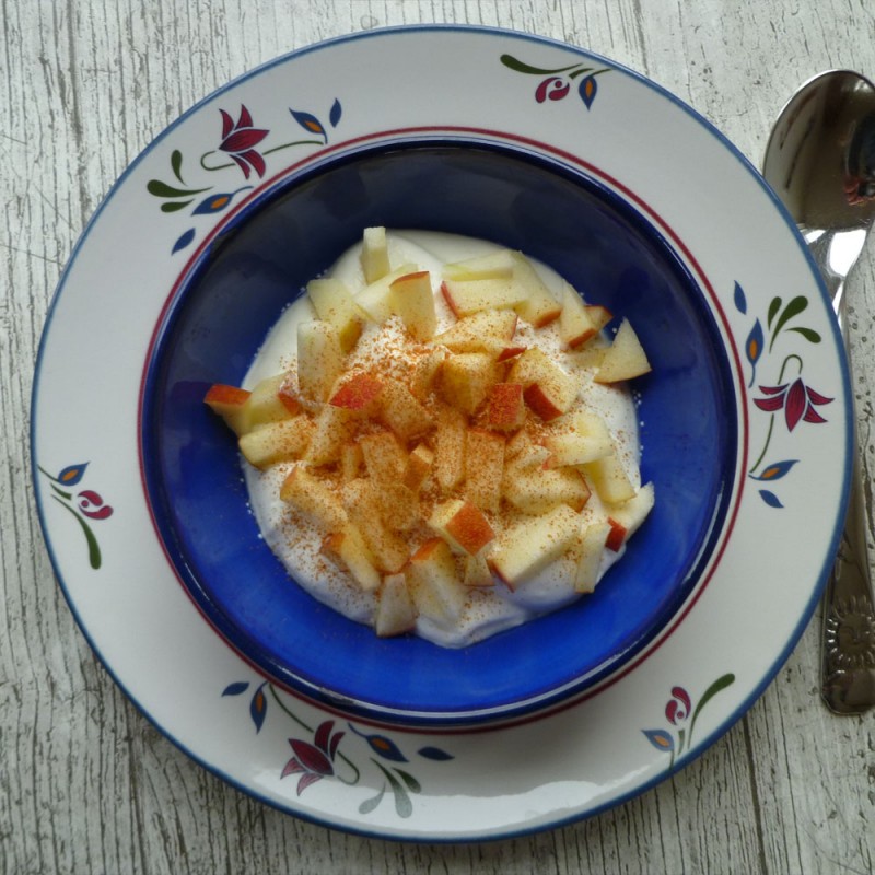 Yoghurt met appel